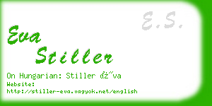 eva stiller business card